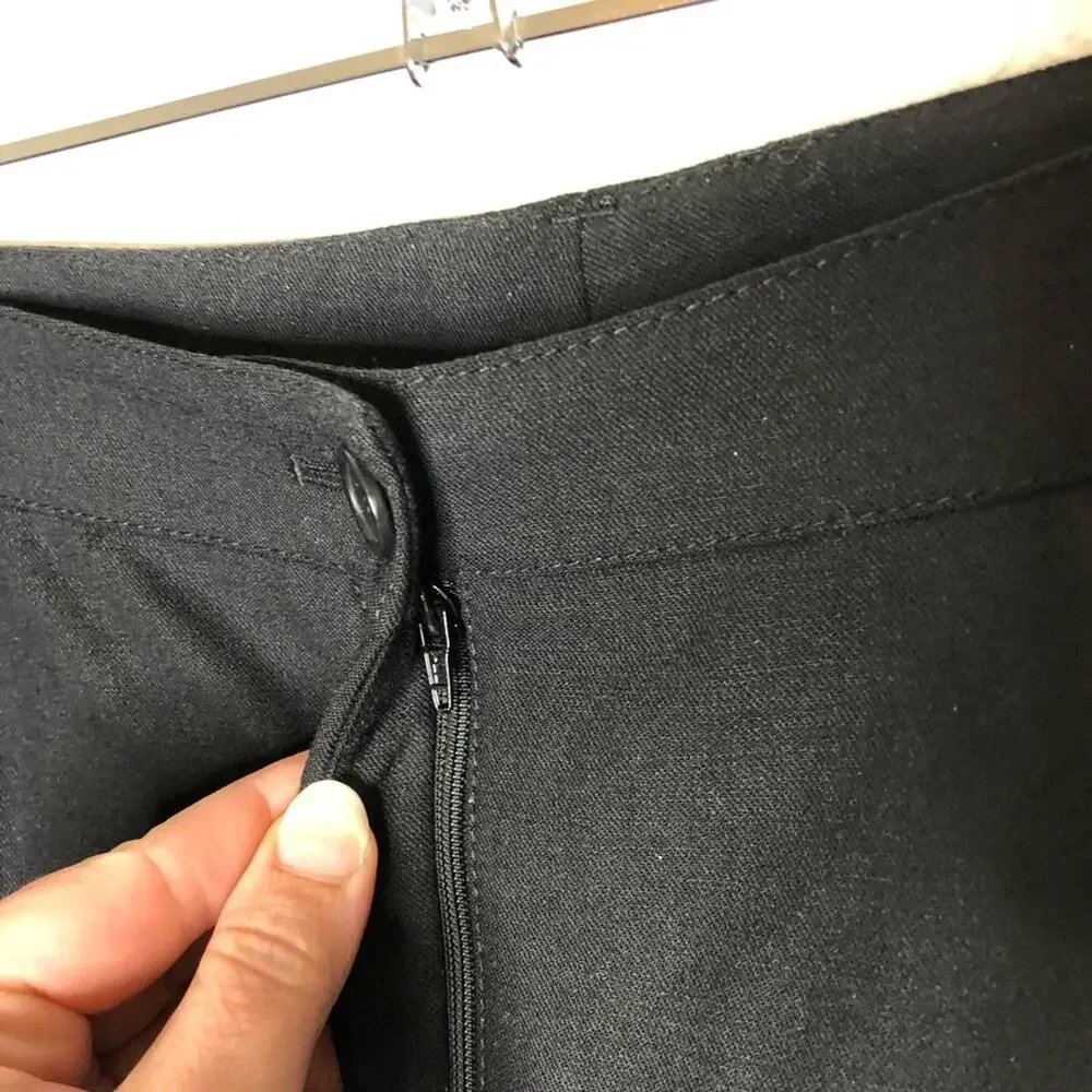 Akris Punto black wool blend trouser pants size US 8